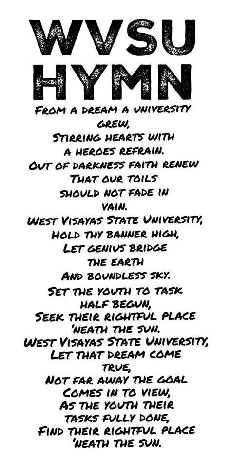 West Visayas State University Hymn with Lyrics Chords .